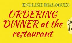 Restoranda İngilizce diyalog: menü, izmaritlerle eşleştirmek için ifadeler Masanın İngilizce olarak zırhlanması